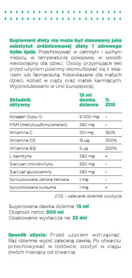 Collagen Mix ACTIVE kolagen do picia na stawy 500ml Collagen Mix ACTIVE kolagen do picia na stawy 500ml